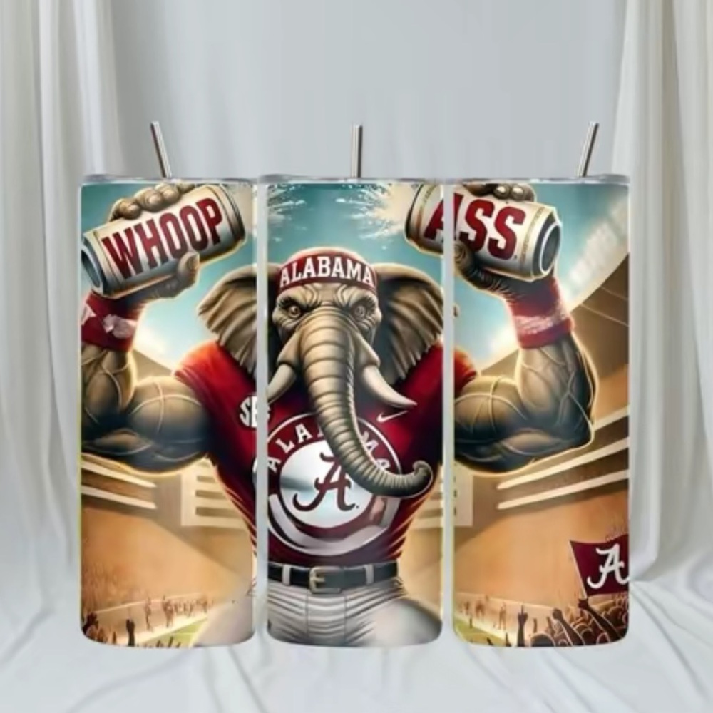 Alabama Crimson Tide  Tumbler - Red and White. NWOT - Picture 2 of 2
